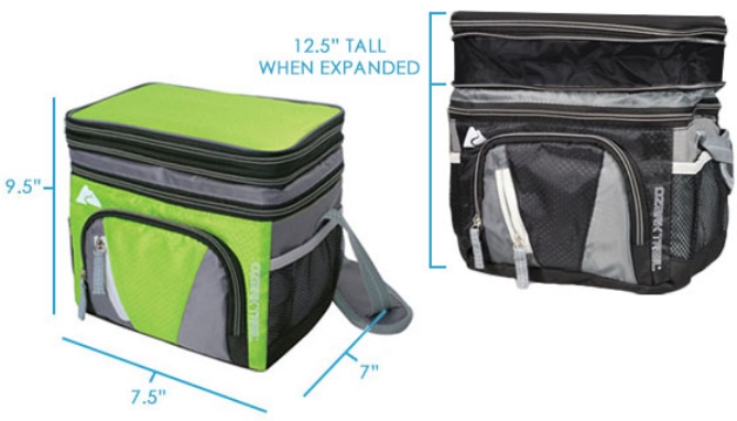 Picture 2 of 6-can Soft-sided Insulated Cooler Bag with Expandable Top by Ozark Trail