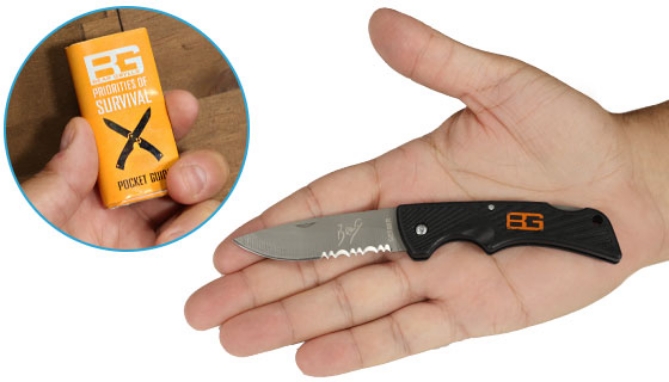 Picture 2 of Bear Grylls Compact Scout Folding Survival Knife with Pocket Guide
