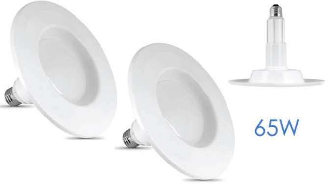 Picture 2 of 2 Pack InstaTRIM LED Recessed Can Light Kit - Dimmable 65W Equivalent- Fits 5" or 6"