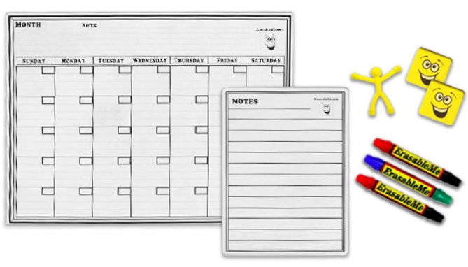 Picture 3 of ErasableMe Magnetic Dry Erase Monthly Calendar Kit