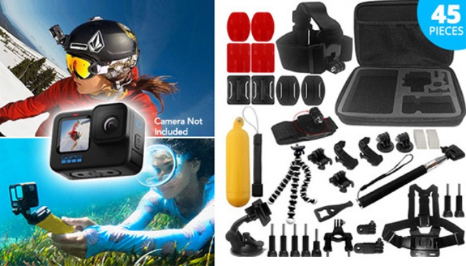 Picture 3 of 45pc GoPro and Action Camera Accessory Kit