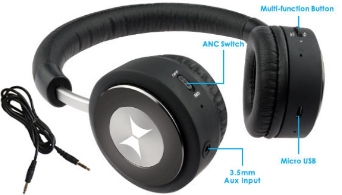 Picture 7 of Soundlux Wireless Active Noise-Cancelling Headphones