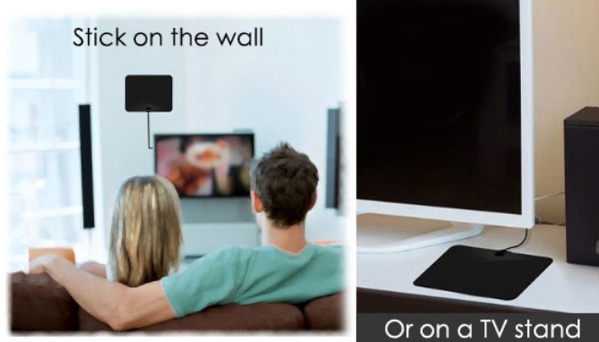 Click to view picture 6 of Ultra-Thin HDTV Antenna with 100 Mile Radius