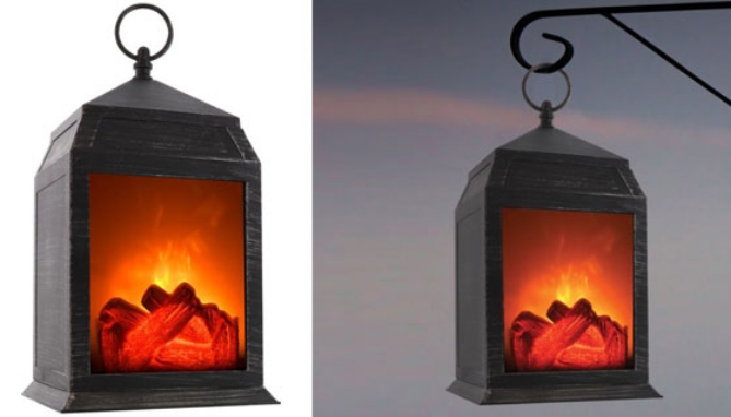 Picture 4 of LED Simulated Wood Burning Fireplace Lantern