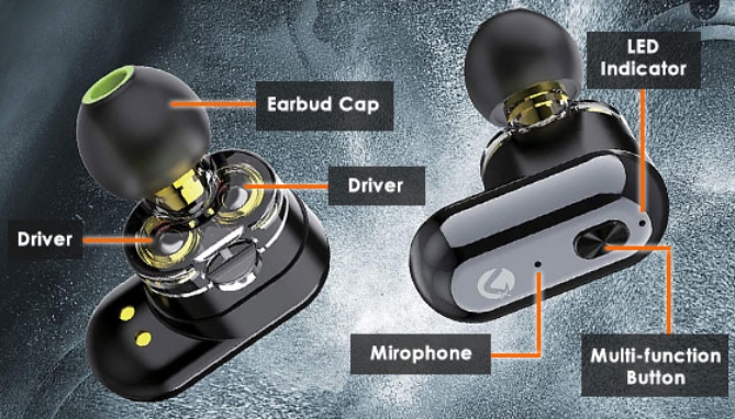 Picture 3 of Dual Driver True Wireless Earbuds with Charging Case