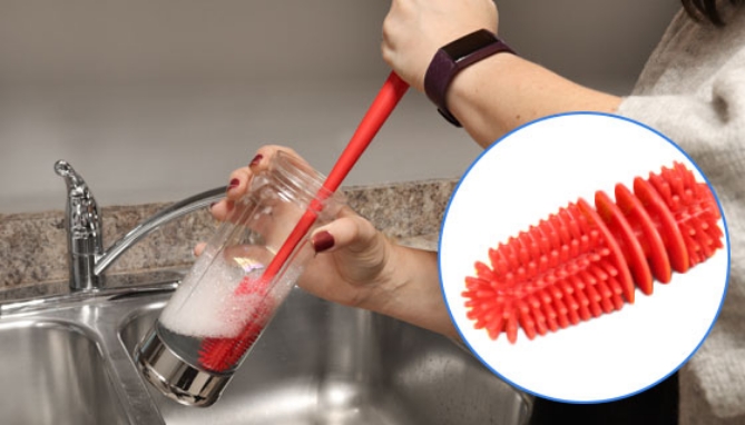 Click to view picture 4 of Silicone Bottle Brush Cleaner Set with Straw Cleaner