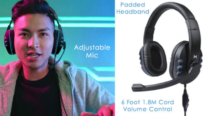 Picture 7 of Stereo Headset with Adjustable Boom Mic for Gaming and Video Chatting