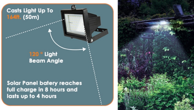 Picture 4 of Solar Powered Security Flood Light