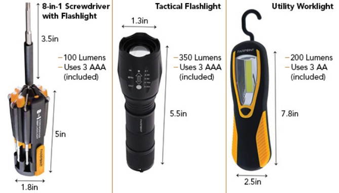 Picture 4 of Do It All Set Worklight, Flashlight, 8-in-1 Screwdriver