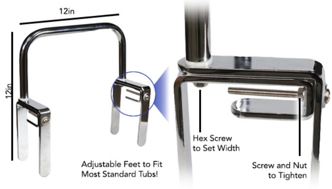 Picture 2 of Adjustable Bath Safety Bar by Exquisite