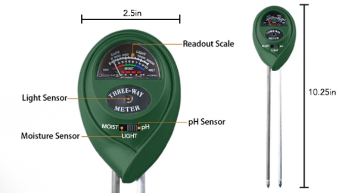 Picture 2 of 3 in 1 Soil Meter by Finelife