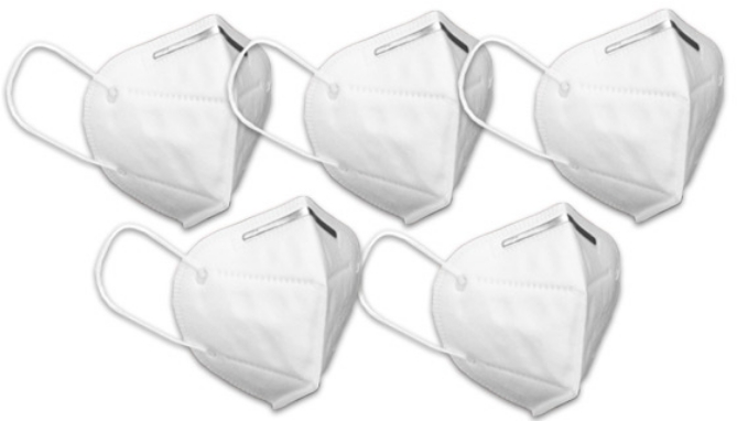 Picture 2 of KN95 5-Layer Protective Respirator Masks: 5pk