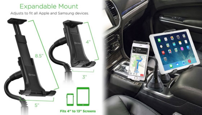 Picture 2 of Universal Cup Holder Mount for Phones and Tablets