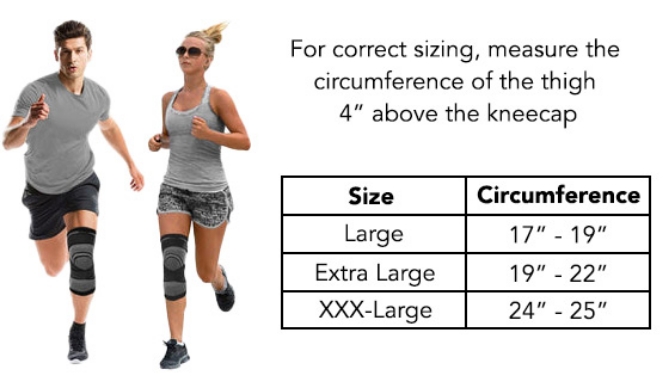 Picture 2 of Knee Compression Sleeve with Adjustable Straps