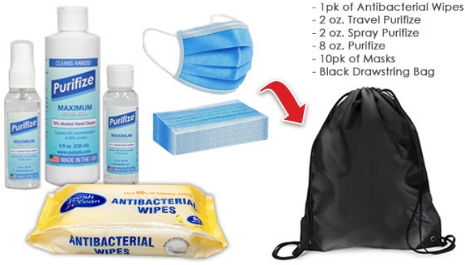 Picture 4 of The Ultimate On-the-go 16pc Sanitizer Kit