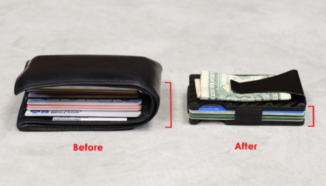 Picture 2 of RFID Blocking Ultra Slim Wallet and Money Clip