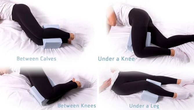 Click to view picture 3 of Clever Cool Cooling Knee Pillow with Charcoal-Infused Memory Foam