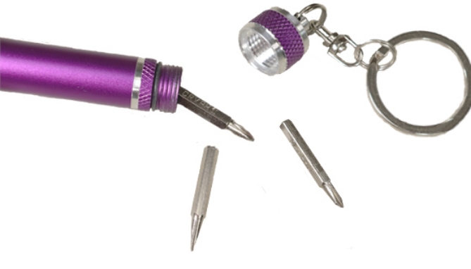 Picture 3 of Mini Alumimum Keychain Screwdriver (no color choice)