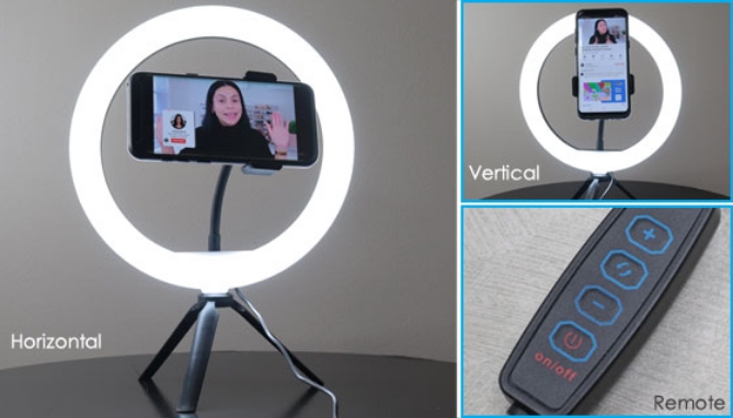 Picture 6 of 10 Inch LED Ring Light w/ Tripod and Phone Holder