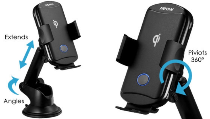 Picture 3 of Wireless Car Charging Mount Bundle with AutoGrip Clamp
