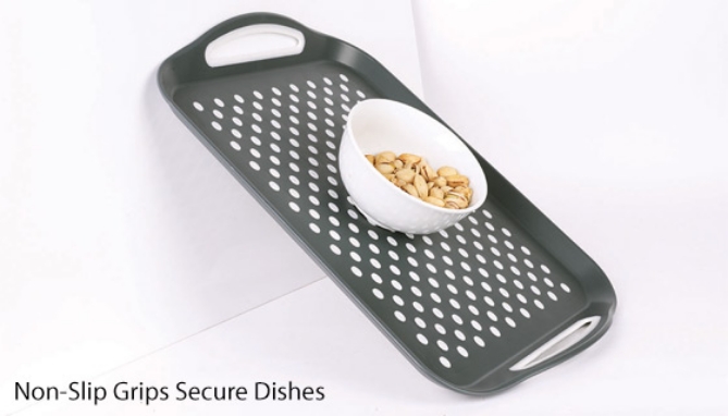 Click to view picture 5 of Non-Slip Serving Tray With Silicone Grips - No More Spills!