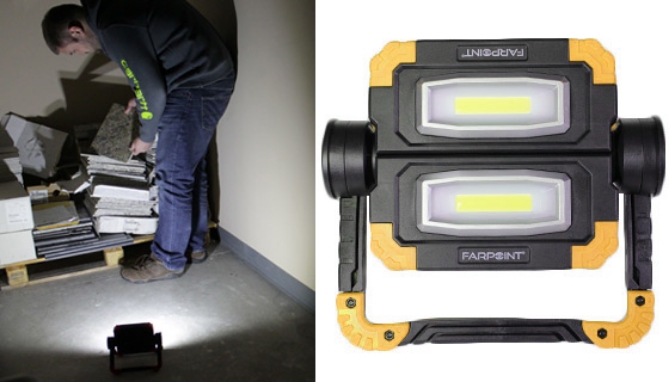 Picture 3 of Heavy Duty Dual Flood and Work Light by Farpoint