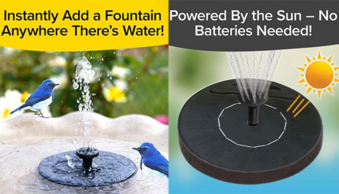Picture 5 of Fast Fountain: The Instant Solar-Powered Water Fountain for Birdbaths, Pools, and More