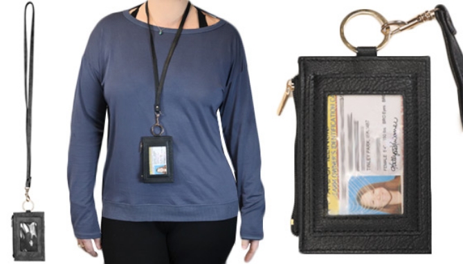 Picture 3 of Stay Safe ID Wallet w/ Lanyard and Zippered Pocket by Urban Energy