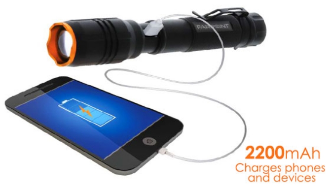 Picture 3 of Farpoint 1500LM Rechargeable Flashlight and Power Bank
