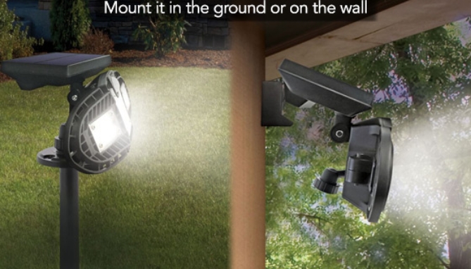 Picture 3 of Dual-Mounting Flex-Fold Solar-Powered, Motion and Light Activated Security Light
