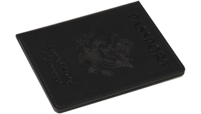 Picture 3 of Vegan Leather US Passport Holder With ID Card Slot