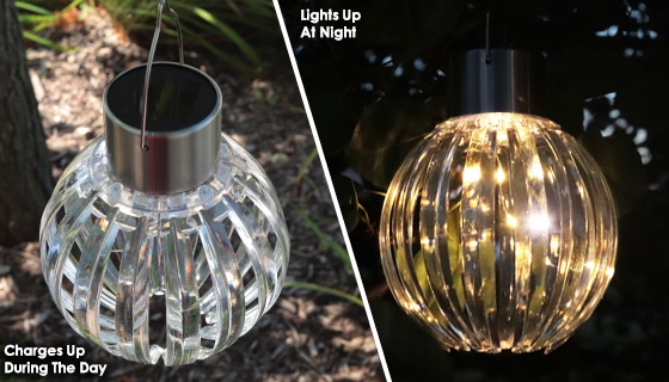 Picture 4 of Solar-Powered Slinky Outdoor Spinning LED Light