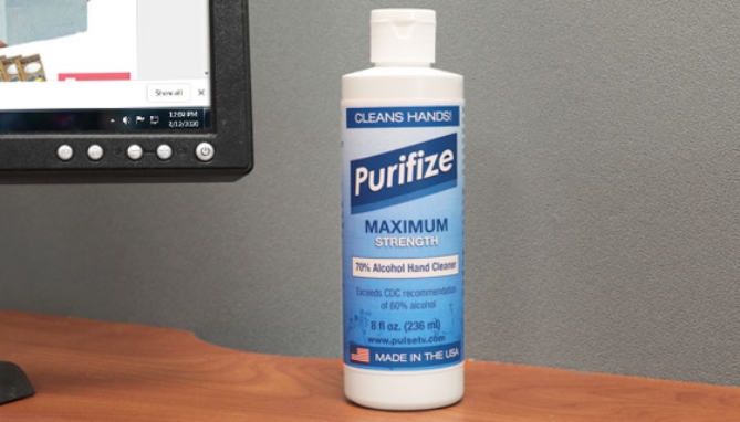 Picture 3 of 2-Pack of Purifize 8 oz Sanitizer Fresh Lemon Scent - Made in the USA