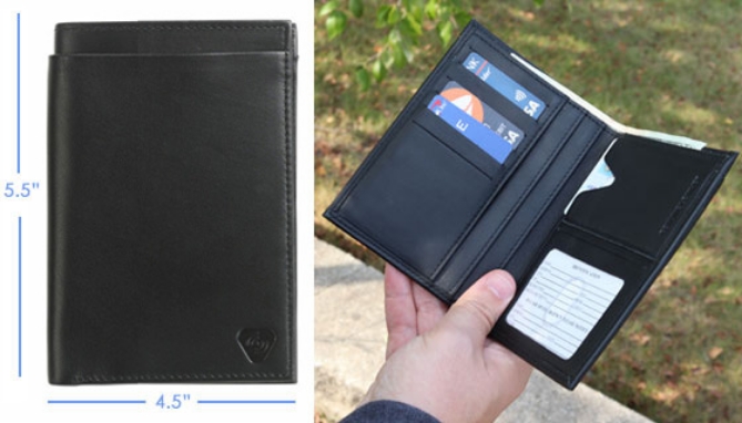 Picture 3 of Deluxe Leather RFID Blocking Passport Wallet