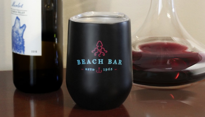 Click to view picture 4 of Beach Bar Stainless Steel Wine Glasses 2pk