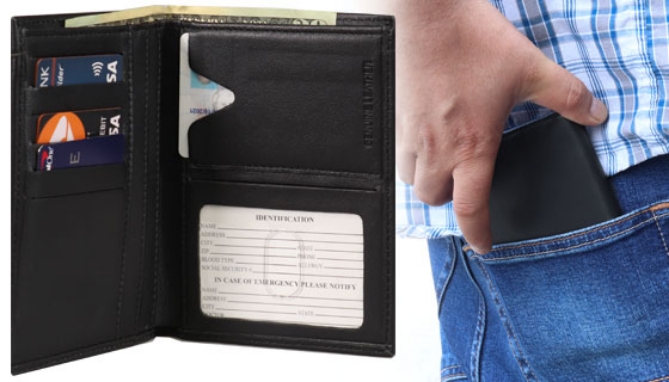 Picture 4 of Deluxe Leather RFID Blocking Passport Wallet