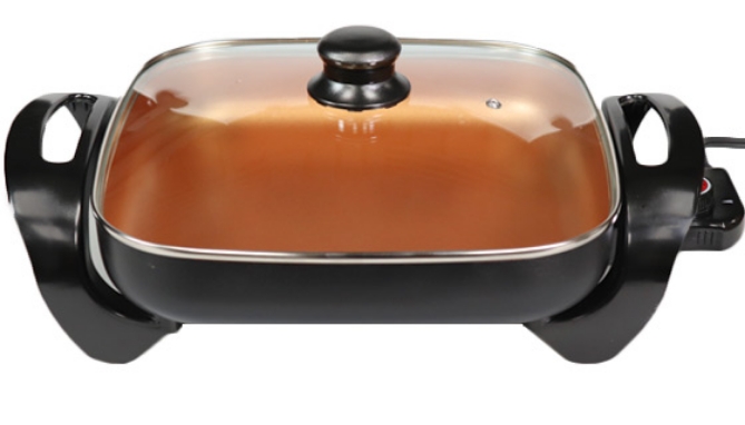 Picture 9 of Large Copper-Infused Electric Skillet Set