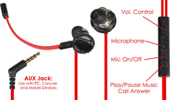 Picture 6 of Gamer Earbuds with Detachable Microphone