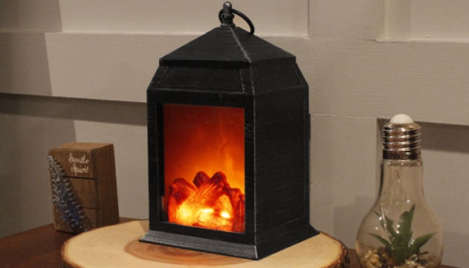 Picture 6 of LED Simulated Wood Burning Fireplace Lantern
