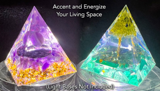 Picture 5 of Crystal Chakra Energy and Healing Orgone Pyramids