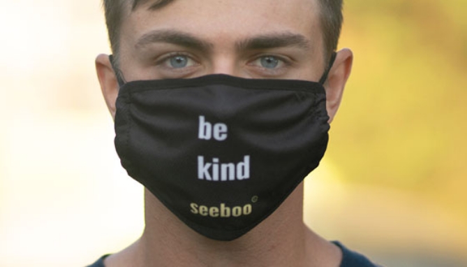 Click to view picture 3 of Be Kind Face Mask - Reusable W/ Filter Pocket
