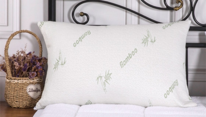 Picture 4 of Quilted Bamboo Queen Pillow - w/ Individual Pieces of Memory Foam Filling