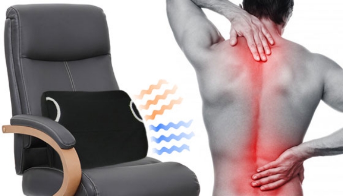 Picture 4 of Lumbar Support Seat Cushion with Hot/Cold Gel Pack