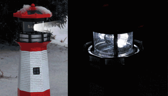 Picture 8 of Solar Garden Lighthouse with Rotating Light