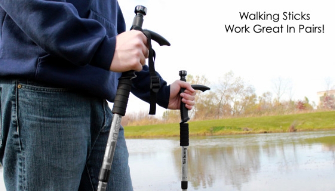 Click to view picture 6 of Anti-Shock Telescopic Walking Stick with Light