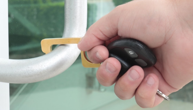 Picture 5 of Anti-Microbial Zero-Touch Key: Contactless Brass Door Opener Tool