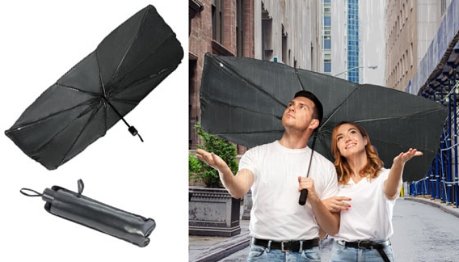 Picture 4 of Car Windshield Umbrella Buddy: The Ultimate Pop-Up Sunshade (Dented Packaging)