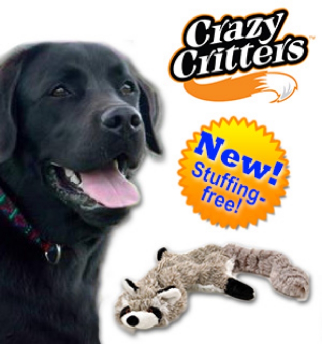 Picture 2 of Crazy Critters Stuffing Free Dog Toys Set of 3