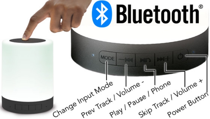 Picture 2 of Light-Up Touch Speaker with True Wireless Mode