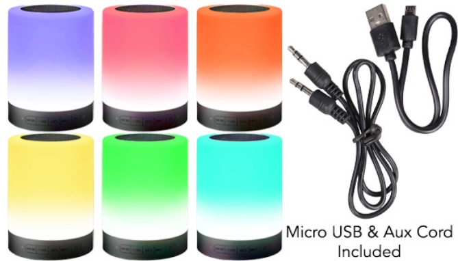 Picture 3 of Light-Up Touch Speaker with True Wireless Mode